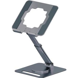GuaziV 360 Adjustable Tablet Stand - Ergonomic Foldable Holder for iPad 10.2-12.9, Kindle, Phones 4-13, Anti-Slip Desktop Mount for Work, Cooking, Gaming & Reading (Charcoal Gray)
