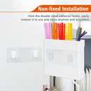 Acrylic Straw Holder for Cabinet Door, Cupboard Reusable Straw Organizer Container, Flexible Removable Drinking Straw Dispenser Storage Box for Kitchen Counter (white)