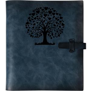 Photo Album 4x6 200 Photos,Genuine Leather Photo Albums with Writing Space with 30 Writing Paper, Travel Family Wedding Kids Graduation Ultrasound Baby Picture Album Scrapbook Photo AlbumLove Tree