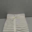 MooMee Striped Duvet Cover Set 100% Washed Cotton Linen Like Textured Breathable Durable Soft Comfy (Tannish Linen Grey White Classic Stripes, Queen 90"x90")