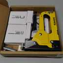 Upholstery Staple Gun Heavy Duty, YEAHOME 4-in-1 Stapler Gun with 4000 Staples, Manual Brad Nailer Power Adjustment Stapler Gun for Wood, Crafts, Carpentry, Decoration DIY