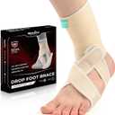 Welnove 2 Pack Drop Foot Brace with Arch SupportAFO Brace for Walking Relieve The Instability of Lower Limbs by Foot Drop, MS, TBI, Spinal Cord Injury, Cerebral Palsy(Beige, Include Left and Right)