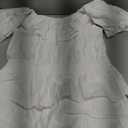 Geulis Womens Boho off Shoulder Rompers Summer Ruffle Dresses Short Sleeve Tiered Short Jumpsuits (X-Large, 1-white)