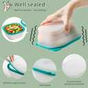 2 x Magnetic Silicone Food Storage Containers, Collapsible Bowls for CampingCollapsible Food ContainersBPA Free,Microwave & Dishwasher Safe,Panda Design for Kitchen,Snacks,Space Saving Design