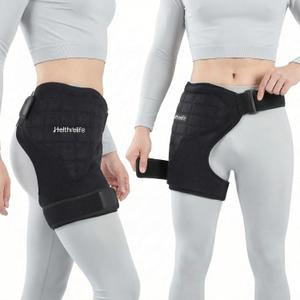 3D Hip Ice Pack Wrap After Surgery with 2-Layer Cooling Gel, Ice Pack for Hip Replacement Surgery with Evenly 45-Min Cold Therapy for Sciatica, Fracture, Cold Compress Hip Brace Physical Recovery