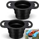 Timtin 3-in-1 Sewer Adapter Hose Seal, RV Sewer Hose Adapter, Flexible Fitting for Simple Inlet Connection, Less Hands-On, Wings for Easy Removal (1 Pack)