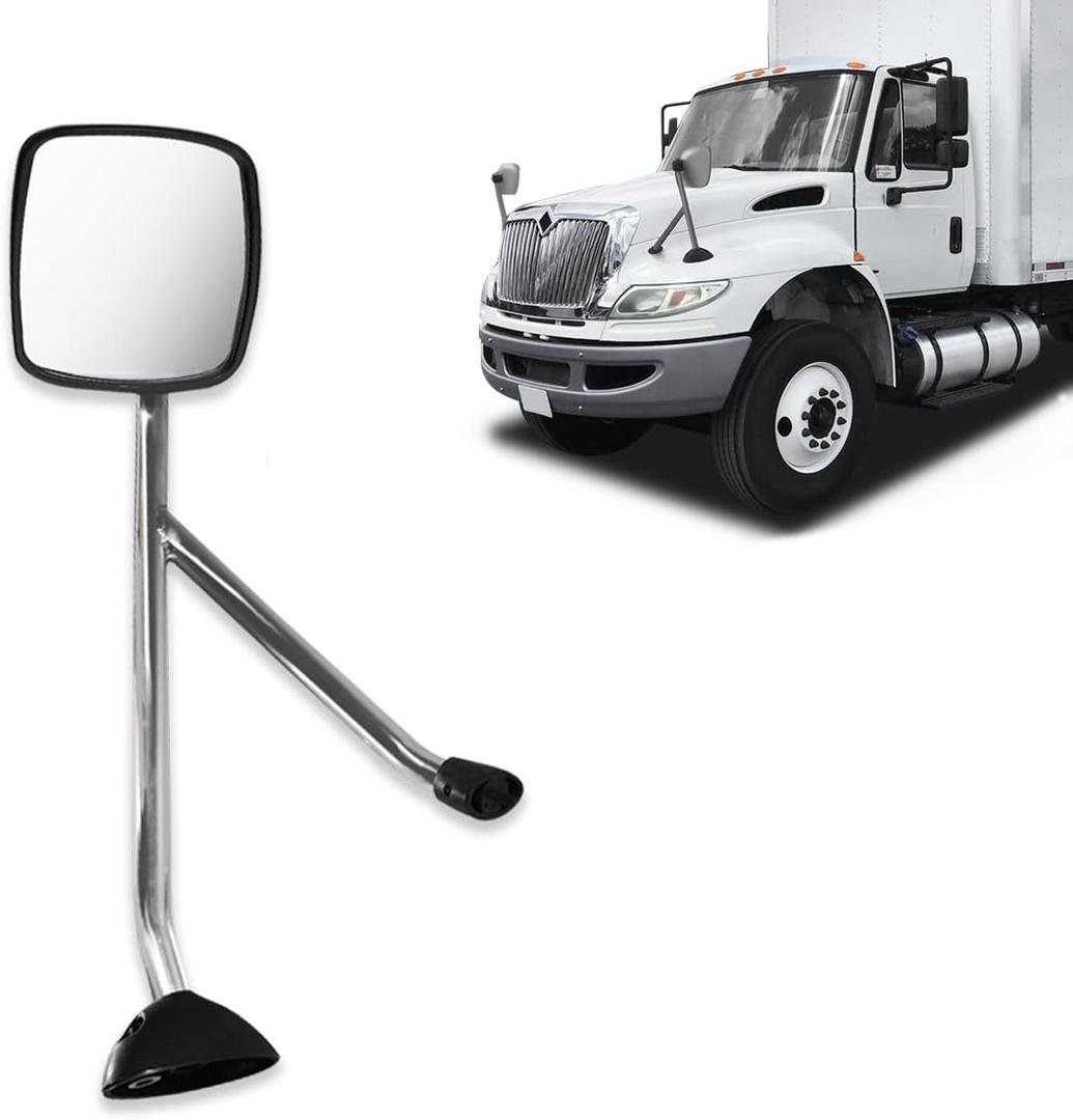Chrome Hood Mirror for 2002-2019 International Durastar Trucks 2002-2019,Left Driver's Side Mirror
