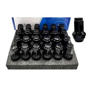 M14x2.0 OEM Lug Nuts Fit 2000-2014 Ford F150, 24PCS One Piece Design Factory Style M14-2.0 Wheel Lug Nuts for Expedition Lincoln Navigator Replacement Ford OE Stock 4L3Z1012A 7L1Z1012A Lugs Anti-Rust (Black)