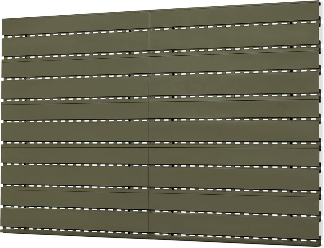 Savior Equipment Wall Rack System Heavy-Duty Steel Slatwall Panels Wall Mount Storage, 5 or 10 Pieces Modular Firearms Gun Wall Gear Accessories Organizer