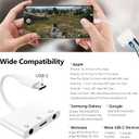 USB C to Microphone & 3.5mm Headphone Adapter with PD Fast Charging for Live-Streaming, 3-in-1 Aux to USB C Audio & MIC Splitter Compatible with iPhone 15/16/17, iPad Pro, Galaxy S25Ultra, and More