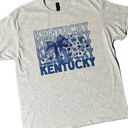 Blue and White Kentucky Cowgirl PNG Clipart, Coquette Blue Gray T-Shirt (Gray, M)
