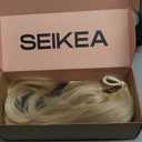 SEIKEA Cheer Ponytail Hair Piece, 100% Super Protein Fiber Straight Cheerleader Hairpiece Lightweight Silky Smooth Fluffy 18" Ponytail Extension for Cheerleader Competition, Dance Cream Blonde