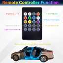 BFXM Led Lights for Car, Interior Car Lights with USB Adapter, Car Accessories Interior, App/Remote Control Music Sync Color Change Lights, Ambient Lighting for Cars, Truck, SUV (48LED Beads)