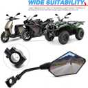 DeYeShiKi ATV Mirrors Motorcycle Mirrors,360 Degrees Ball-Type Adjustment,7/8" Handlebar Mount,8MM 10MM Threaded Bolt Compatible with Motorcycle Scooter Moped Polaris Sportsman Dirt Bike
