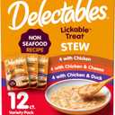 Delectables Non-Seafood Stew Lickable Wet Cat Treats, Variety Pack, 1.4 Ounce (Pack of 12)