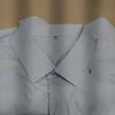 Men's Dress Shirts Regular Fit Solid Long Sleeve Formal Shirt Business Casual Button Down Shirts (Blue, XL)