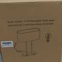 3-Way Dimmable Touch Control Table Lamp with 2 USB Ports and AC Power Outlet Modern Bedside Nightstand Lamp Fabric Shade and Metal Base for Guestroom Bedroom Living Room LED Bulb Included Warm White (Cream)