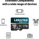 999GB Micro SD Card, microSDXC UHS-I Flash Memory Card TF Card, High Speed 100MB/s, C10, U3, A2, V30, for Full HD, 4K UHD Video Recording