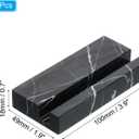 PATIKIL Business Card Holder for Desk, 2 Pack Marble Business Card Holders Stone Card Stand Organizer Cards Display for Office Exhibition, Black