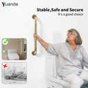 4 Pack 24 Inch Shower Grab Bar, YuanDe Gold Bathroom Grab Bar Handle w/Anti-Slip Knurled Grip, Stainless Steel Bath Balance Bar, 1.25" Diameter Safety Hand Rail Support,Handicap Injury Elderly Senior