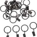 Cabilock 20pcs Detachable Curtain Hooks Stainless Steel Clip Rings for Easy Hanging Compatible with Various Rods and Tracks Anticorrosion Design for Living Room Bedroom and Bathroom