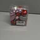 Melisheer 24pcs Valentines Day Heart Ornaments, Classic Red Pink Silver Shaped Hanging Baubles with 2 Sizes, Valentine's Decorations for Tree, Love Decor Outdoor Wedding Party Gift