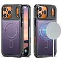 Usroom for iPhone 17 Pro Max Case Compatible with Magsafe, Strong Magnetic PU Leather Slim Protective Cover Phone Cases for iPhone 17 Pro Max 6.9" Purple