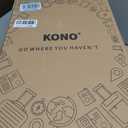 Kono Expandable 20 Inch Carry On Suitcase Airline Approved, Lightweight ABS+PC Hardshell Luggage with 360 Silent Spinner Wheels, Black/Brown