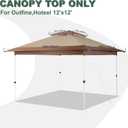 Replacement Canopy Top Compatible with Lazy Buddy 12x12 Gazebo, Canopy Cover Only,(Beige Brown)