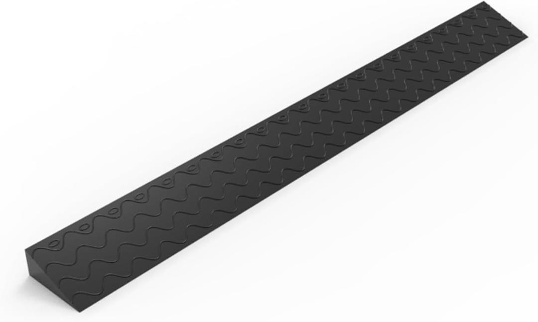 Henka 1.6" Rise Threshold Ramps for Doorways, Wheelchair Ramp for Home Steps, Door Threshold Ramp with Anti-Slip Surface (Color: Black, Size: 39x3.94x1.6in)