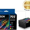 EPSON 702 DURABrite Ultra Ink Standard Capacity Black & Color Cartridge Combo Pack (T702120-BCS) Works with WorkForce Pro WF-3720, 3730, 3733