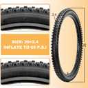 Hycline Mountain Bike Tires Set: 2 Pack 26/27.5/29x2.4 Inch Heavy Duty Folding Replacement Bicycle Tires, All-Terrain High-Density Bicycle Tires with Inner Tubes Schrader Valves and Tire Levers