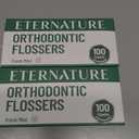 2 x Braces Flossers, 100 Count Floss Picks for Braces with Threader Design, Mint Flavored, Fits Under Arch Wires, Daily Oral Care for Adults & Teens