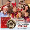 Rustic Nativity Christmas Ornament 2025-2-Sided Printed Ceramic Nativity Scene Ornaments, Religious Presents for Christian Women Men - Holy Family Jesus Christmas Tree Decorations