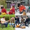 REALEAD Heated Camping Chair - Fully Padded - Heated Chairs Outdoor Sports - Supports 400 lbs - Portable Heated Outdoor Camp Chair for Sport Events - Battery NOT Included