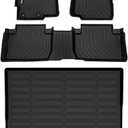HAFIDI Floor Mats & Cargo Liner Set Fit for 2022-2025 Mitsubishi Eclipse Cross All Weather Protection TPE Anti-Slip Automotive Full Set Floor Liners Custom Accessories - Black