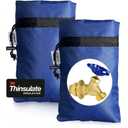 Enlarge Outdoor Faucet Cover for Winter Freeze Protection, 3M Thinsulate, 10”H x 6.3”W Hose Bib Covers for Wall Taps Outside, Waterproof & Frost Free Insulated Spigot Cover, 2 Pcs Faucet Socks - Blue