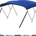 KEMIMOTO Bimini Top for Boat, Bimini Tops Cover 600D Marine Grade Canvas Boat Canopy with 6ft Length 54 in - 96 in Width 46 in Height, Includes Mounting Hardware, Straps Rear Support Poles
