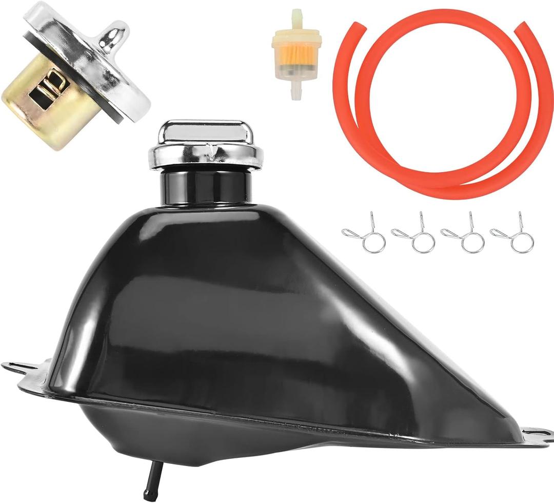 Metal Gas Fuel Petrol Tank for 50cc 70cc 90cc 110cc 125cc Roketa Taotao Sunl Coolster JCL ATA Baja MotorsportsVitacci BMS Buyang Coolsport Eagle Peace kazuma ATV Quad (Metal-B)