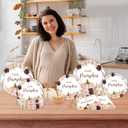 96 Pcs Fall Boho Pumpkin Party Plates and Napkins Set Baby Shower Happy Birthday Party Supplies Decorations for Kid Fall Leaves Pampas Grass Party Disposable Dinnerware Tableware Kit, Serves 24