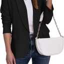Ahlaray Women's Blazer Business Casual Lapel Collar Long Sleeve Open Front Work Office Suit Jackets Blazer, (Black, L)