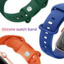 6 Pack Sport Bands Compatible with Apple Watch Band Red, white, black (Red white black rising sun orange night Paris gray)