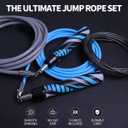 HEREROPE Interchangeable Jump Rope Set for Men Women, 1/6lb 1/4lb 1/2lb Jumprope Weighted with Optimal Ball-bearing, No-slip Grip, Heavy Jump Rope for Fitness, Speed, Endurance Training