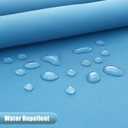 OLANLY Luxury Sky Blue and White Ombre Shower Curtain Sets with 12 Hooks, Waterproof and Washable Decorative Shower Curtains for Bathroom, 72x72 Inches