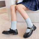 Ruffle Ankle Crew Socks School Uniform Dress Socks for Kids 4-16 Years