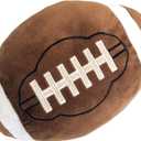 CHORONMO Football Plush Pillow Fluffy Durable Football Pillows Stuffed Football Throw Pillow Soft Sports Ball Interactive Football Creative Room Decor Birthday Party Gift for Kids 11 Inches