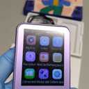 AGPTEK 64GB MP3 Player with Bluetooth, M3 2.4 inch Music Player with Speaker and FM Radio, Touch Buttons, Supports Up to 128GB(Purple)