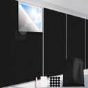 FADOTY Blackout Curtains for Bedroom, Portable 100% Black Out Window Cover Film, Cuttable Blackout Shades Fabric Sheet, No Drill Window Blinds, Sun Heat Light Blocker for Travel Media Dorm, 57'' W
