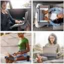 Lap Desk - Fits up to 15.6 inch Laptop Desk, Built in Mouse Pad Portable Lap Stand Lightweight Laptop Table with Phone Holder, Lap Desk Stand for Bed Sofa Home Office, Grey