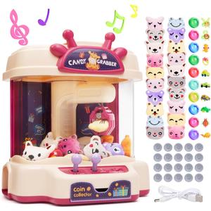 Meland Claw Machine - Mini Vending Machine for Kids & Adult with Mini Plush Toys, Capsules, Toys for Kids Girls Age 3+, Birthday for Toddlers